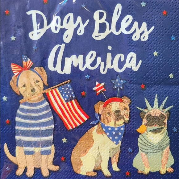Party Supplies Clementine Dogs Bless America Paper Napkins Poshmark